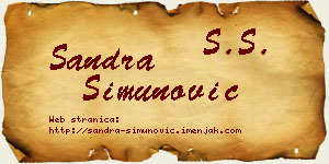 Sandra Simunović vizit kartica